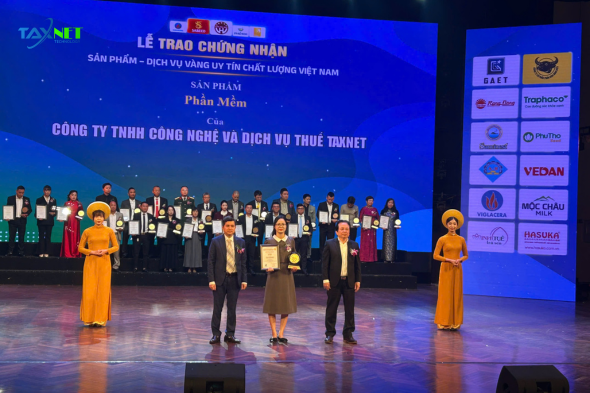 TAXNET VINH DỰ NHẬN DANH HIỆU “SẢN PHẨM, DỊCH VỤ VÀNG UY TÍN, CHẤT LƯỢNG VIỆT NAM 2025”